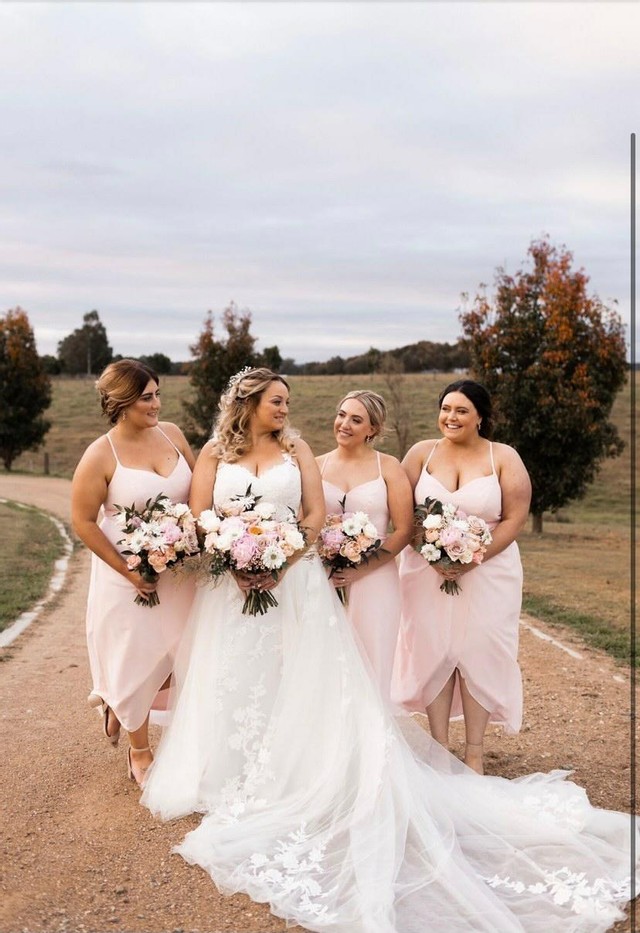 Bridesmaids Only Real Weddings Chloe by Talia Sarah in Ballerina Pink
