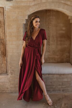Chester Bridesmaid Dress by Tania Olsen - Wine Red