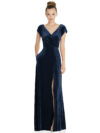 Peyton Midnight Blue Velvet Bridesmaid Dress by Dessy