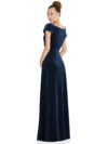 Peyton Midnight Blue Velvet Bridesmaid Dress by Dessy