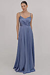 Blue Satin Bridesmaids Dresses by TH&TH