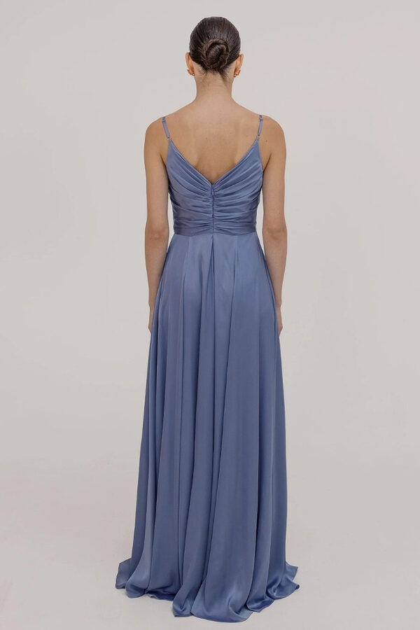 Blue Bridesmaid Dresses by TH&TH (4) Blue Satin Bridesmaids Dresses by TH&TH