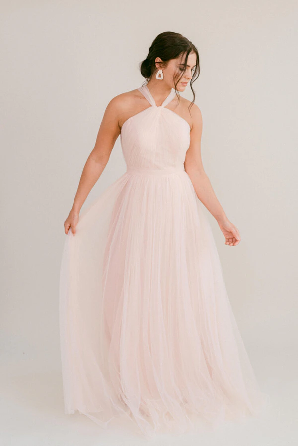 Anais Blush Pink Bridesmaid Dress | TH&TH Tulle Gown