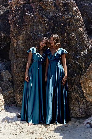 Petal Bridesmaid Dress by Tania Olsen - Peacock Blue