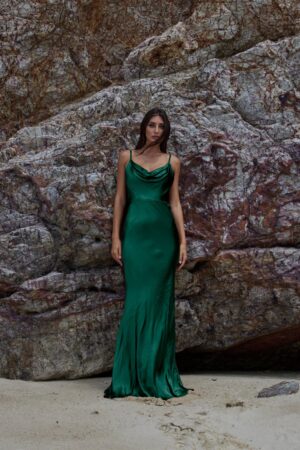 Misty Bridesmaid Dress by Tania Olsen - Emerald Green