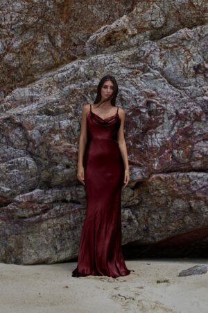 Misty Bridesmaid Dress by Tania Olsen - Wine Red