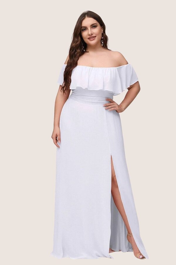 IvyBridesmaidsDressWhiteChiffon2 Ivy White Bridesmaid Dress by Dressology