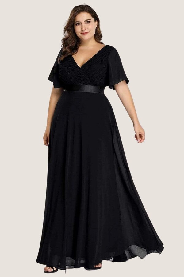 SavannahBridesmaidsDressBlackChiffon2 Black Cheap Bridesmaid Dresses Australia Ready To Ship