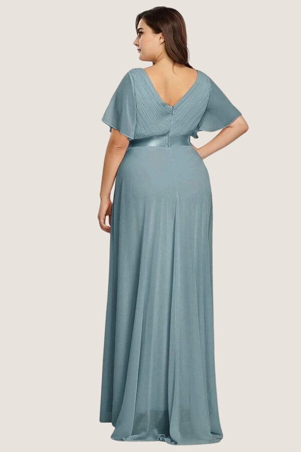 SavannahBridesmaidsDressSeaGlassBlueChiffon2 Savannah Light Blue Cheap Bridesmaid Dresses by Dressology