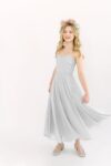 Edie Junior Bridesmaid Dress by TH&TH - Silver Mist