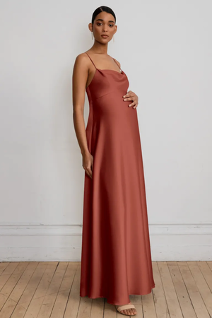 Addison Maternity Bridesmaid Dress by Jenny Yoo - Rust
