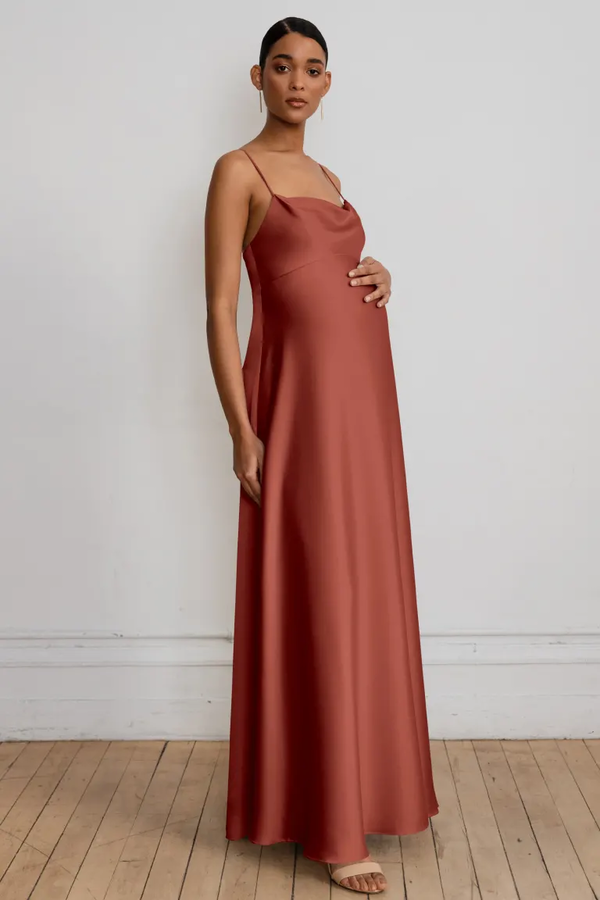 Addison Maternity Bridesmaid Dress by Jenny Yoo - Rust