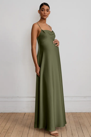 Addison Maternity Bridesmaid Dress by Jenny Yoo - Olive Green