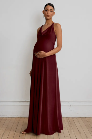 Sullivan Maternity Bridesmaid Dress by Jenny Yoo - Dark Berry