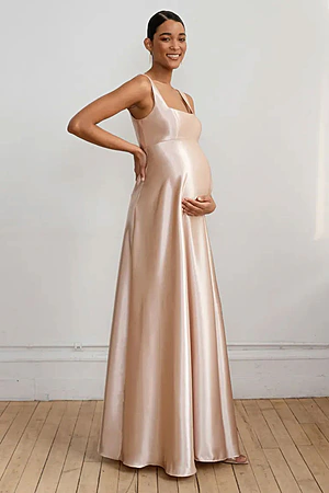 Ariana Maternity Bridesmaid Dress by Jenny Yoo - Petal Pink