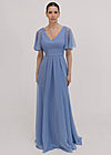 Try Before You Buy Phoebe Bridesmaid Dress by TH&TH - TH and TH Phoebe chiffon bridesmaid dress in french blue front view