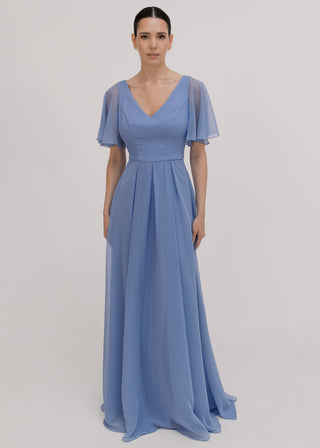TH_and_TH_Phoebe_chiffon_bridesmaid_dress_in_french_blue_front_view TH_and_TH_Phoebe_chiffon_bridesmaid_dress_in_french_blue_front_view