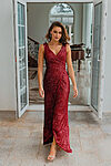 Alexandria Sequin Bridesmaid Dress by Tania Olsen - Wine Red