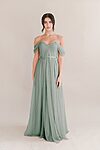 Bardot Bridesmaid Dress by TH&TH - Sage Green