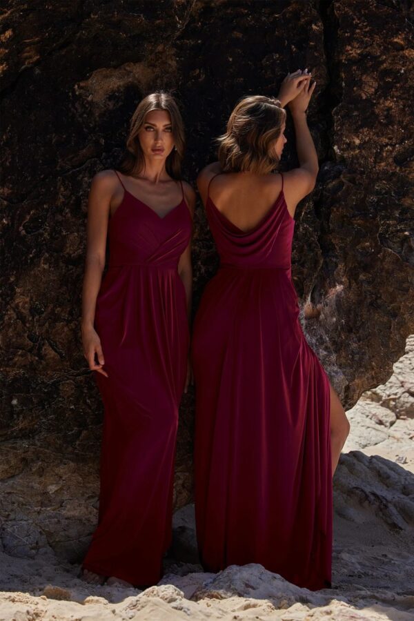 Ebonie Bridesmaid Dress by Tania Olsen - Wine Red