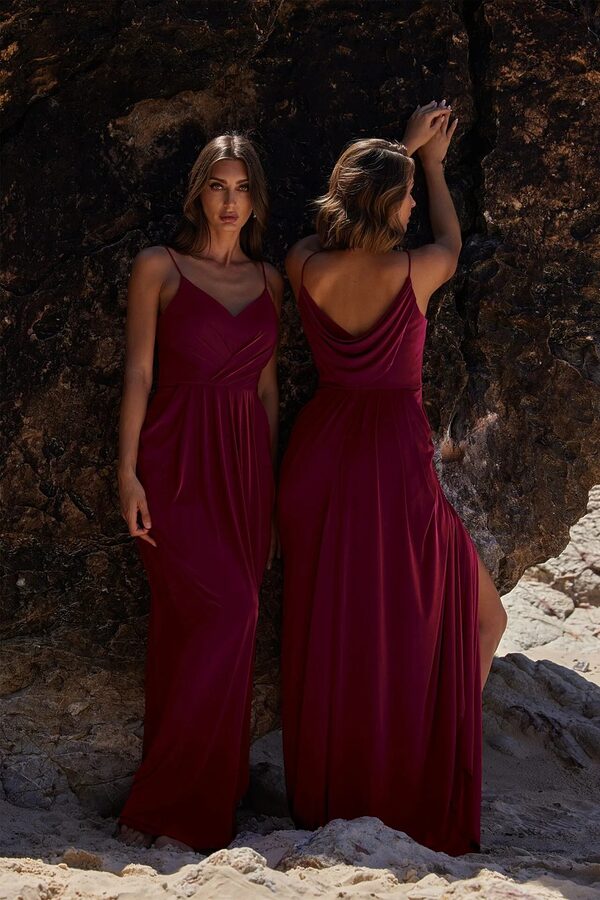 Ebonie Bridesmaid Dress by Tania Olsen - Wine Red Ebonie Bridesmaid Dress by Tania Olsen - Wine Red
