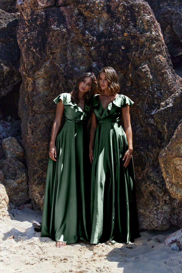 Flaunt Women Gown Dark Green Dress - Buy Flaunt Women Gown Dark Green Dress  Online at Best Prices in India | Flipkart.com