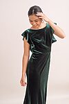 Cecelia Velvet Bridesmaid Dress by TH&TH - Hunter Green