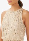 Larissa Hand Beaded Bridesmaid Dress By Adrianna Papell - Champagne/Gold