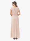 Kirsten Blush Beaded Blouson Gown By Adrianna Papell