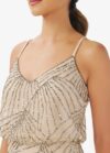 Maura Hand Beaded Gown By Adrianna Papell - Nude
