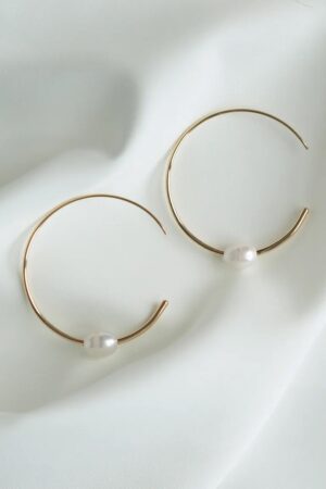 Charlize Gold Hoop Earrings by Jenny Yoo