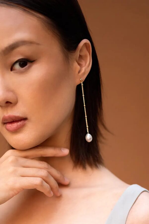 Hampton Pearl Drop Earrings by Jenny Yoo Hampton Pearl Drop Earrings by Jenny Yoo