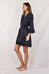 Ella Black Satin Bridesmaid Robes