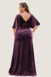 Layla Cheap Velvet Bridesmaids Dress Purple Australia Plus Size Curvy Regular