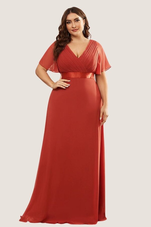 Savannah Burnt Orange Cheap Bridesmaid Dresses by Dressology Burnt Orange Cheap Bridesmaid Dresses Australia Ready To Ship A line Sleeves