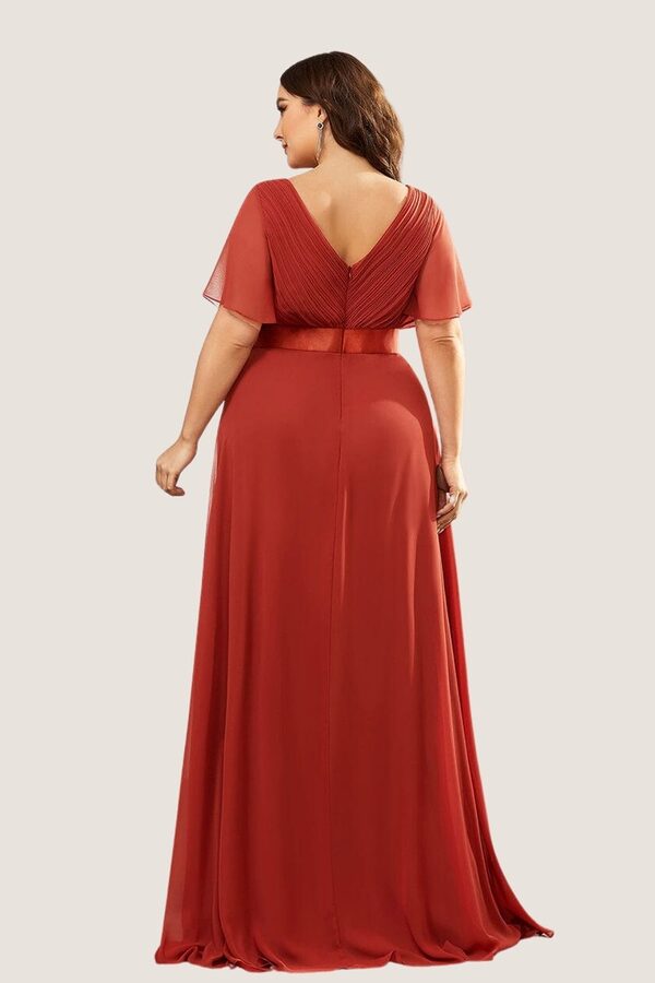 Savannah Burnt Orange Cheap Bridesmaid Dresses by Dressology B Burnt Orange Cheap Bridesmaid Dresses Australia Ready To Ship A line Sleeves
