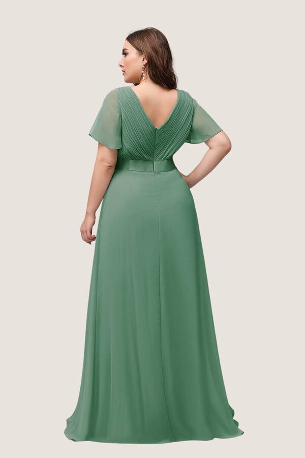 Savannah Eucalyptus Green Cheap Bridesmaid Dresses by Dressology Eucalyptus Green Cheap Bridesmaid Dresses Australia Ready To Ship A line Sleeves
