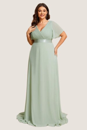 Sage Green Cheap Bridesmaid Dresses Australia Ready To Ship A line Sleeves