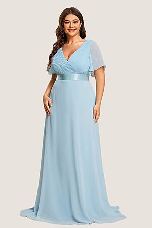 Light Sky Blue Cheap Bridesmaid Dresses Australia Ready To Ship A line Sleeves