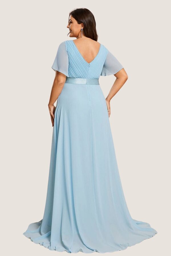SavannahSky Blue Cheap Bridesmaid Dresses by Dressology Light Sky Blue Cheap Bridesmaid Dresses Australia Ready To Ship A line Sleeves