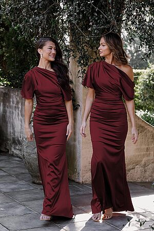 Olympe Bridesmaid Dress by Tania Olsen - Wine