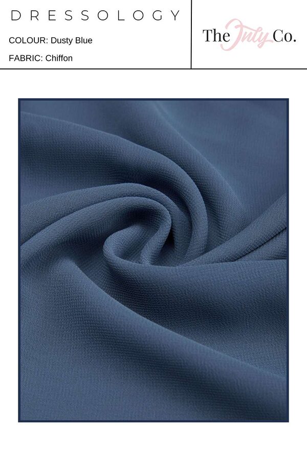 Dusty Blue Dressology Swatch Dressology Dusty Blue Chiffon Swatches Bridesmaids Only Dresses