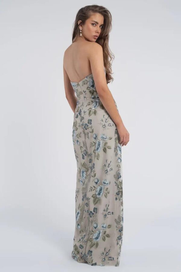 MercyFloralBridesmaidDressbyJennyYooAustraliaBlueAgate2 Dusty Blue Tulle Embroidered Bridesmaid Dresses by Jenny Yoo Perth