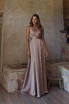 Chloe Light Satin Bridesmaid Dress by Tania Olsen - Nougat