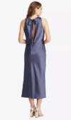 Dessy Lou Satin Bridesmaid Dress in French Blue