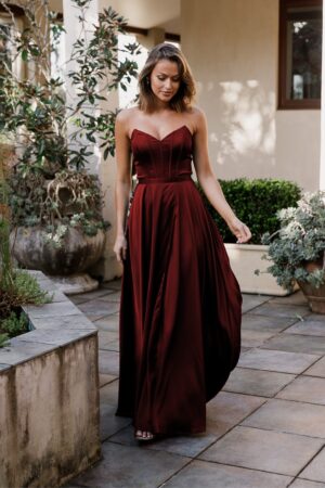 Elyna Bridesmaid Dress by Tania Olsen - Wine