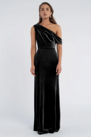 Jenny Yoo Jordan Bridesmaid Dress Black Velvet