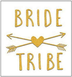 Bridesmaid Tattoo Gold - 3 Pack