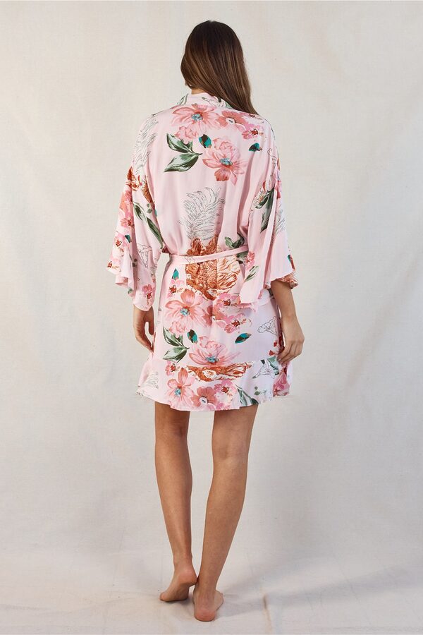 Eden Floral Blush Pink Bridesmaid Robes Eden Pink Bridesmaid Robes