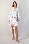 White Bridal Party Robe Floral Print Australia